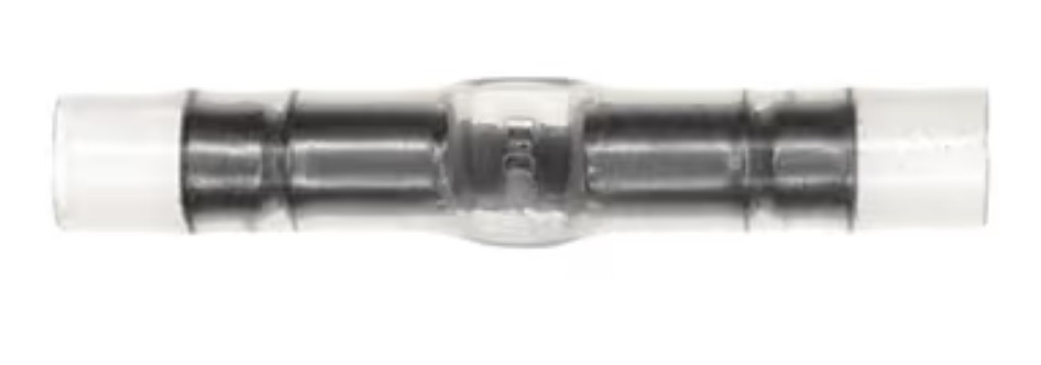 Insulated butt splice, clear, 24 to 20 AWG (0.2 to 0.6 mm²) (TE PIDG 323975)