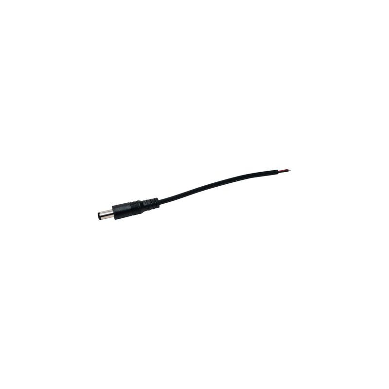 DC barrel plug, 5.5 x 2.1 mm male, for the LED pigtail