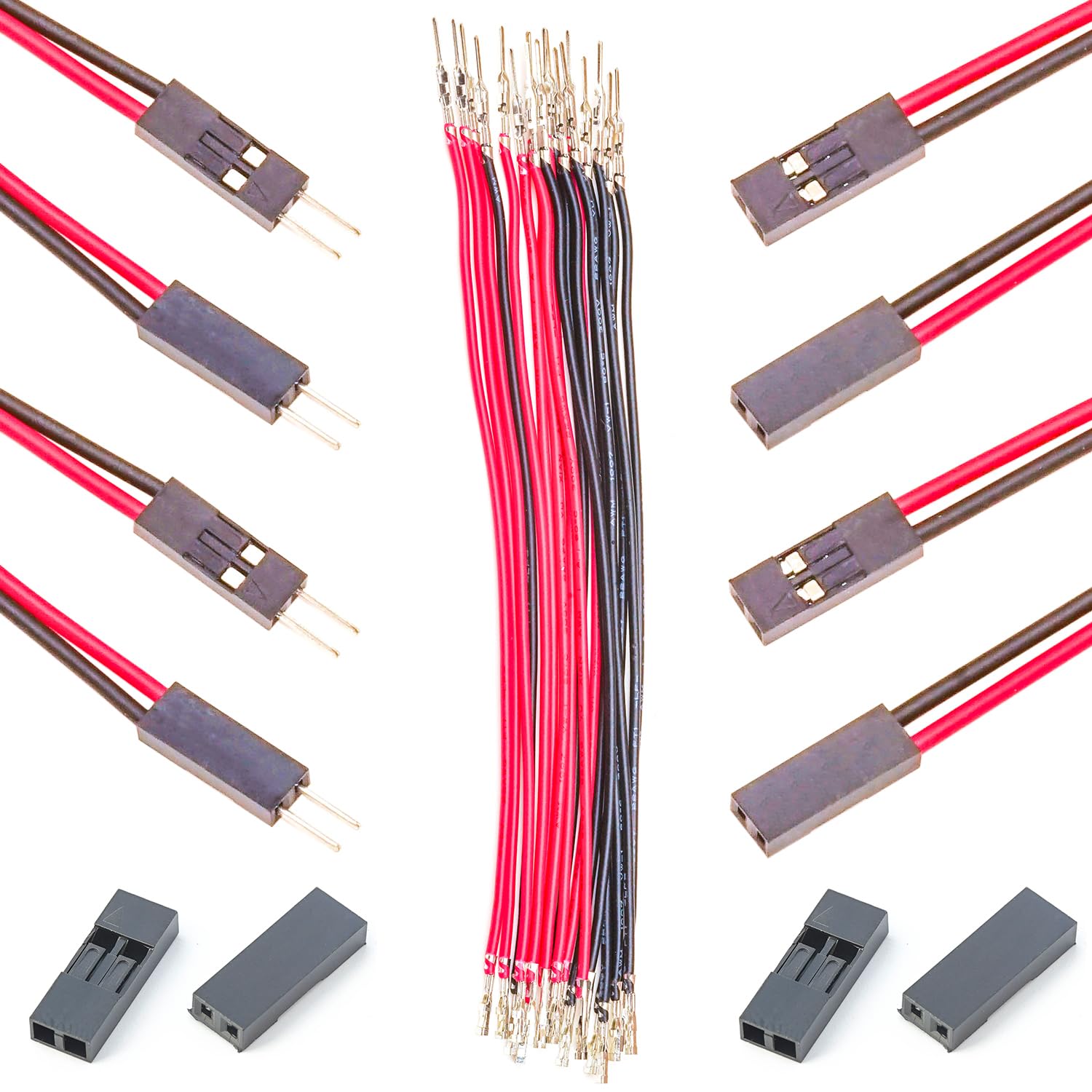 Pre-crimped 2-pin Dupont cable (L1 to L3), 1 m (39 in)
