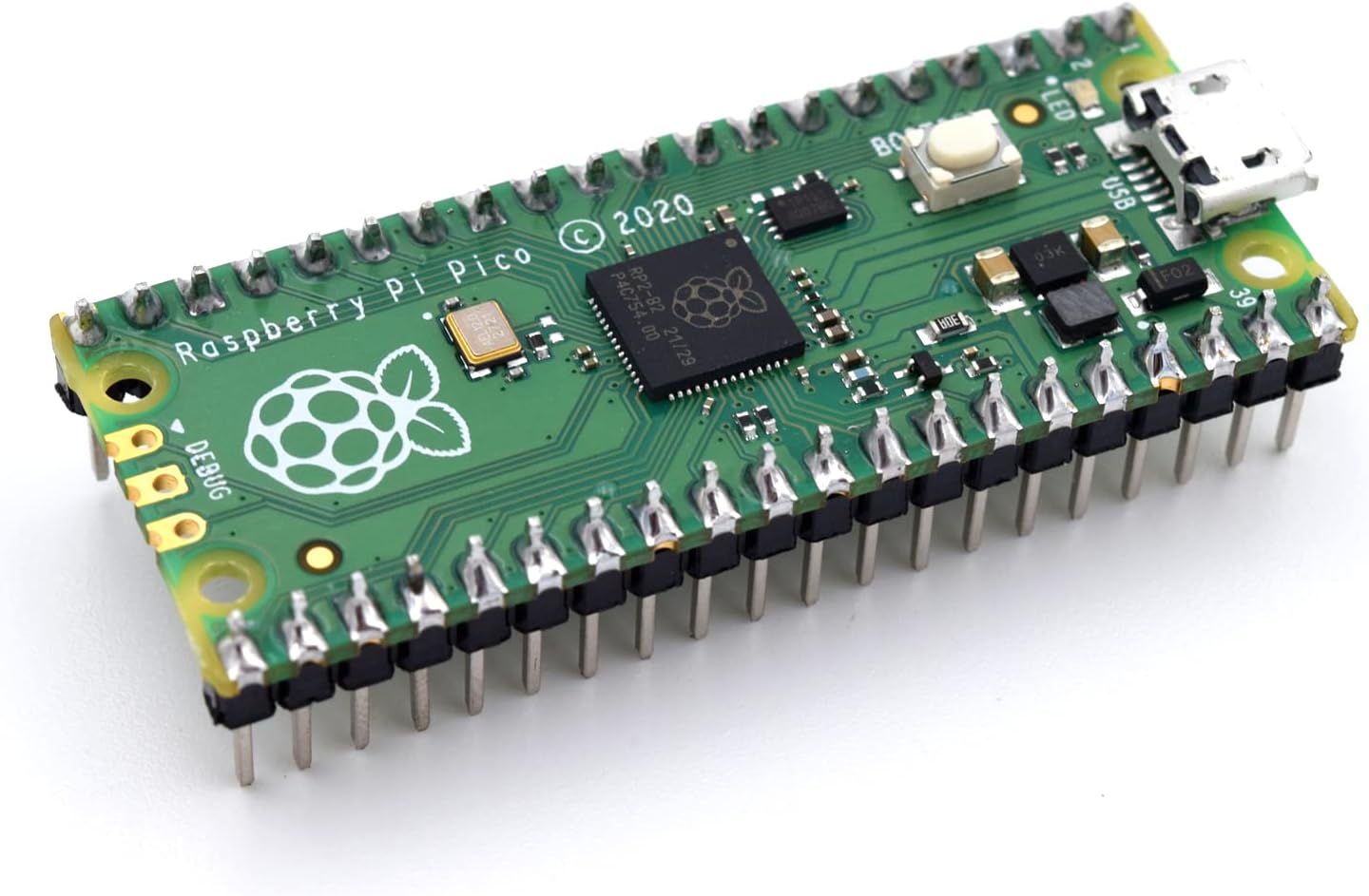 Raspberry Pi Pico with pre-soldered headers