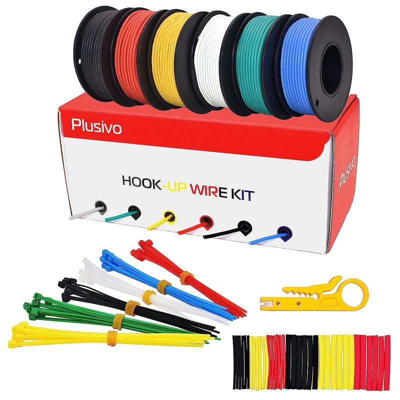 Hook-up wire, 24 AWG (0.20 mm²), four colours