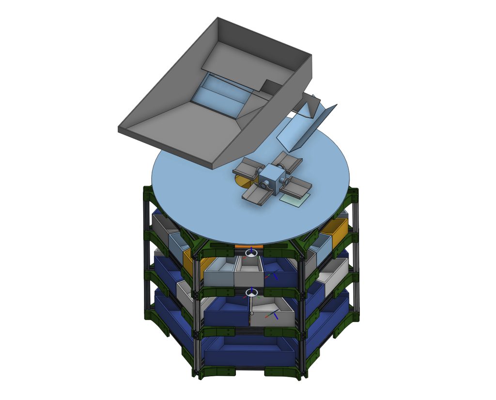 Chute with feeder