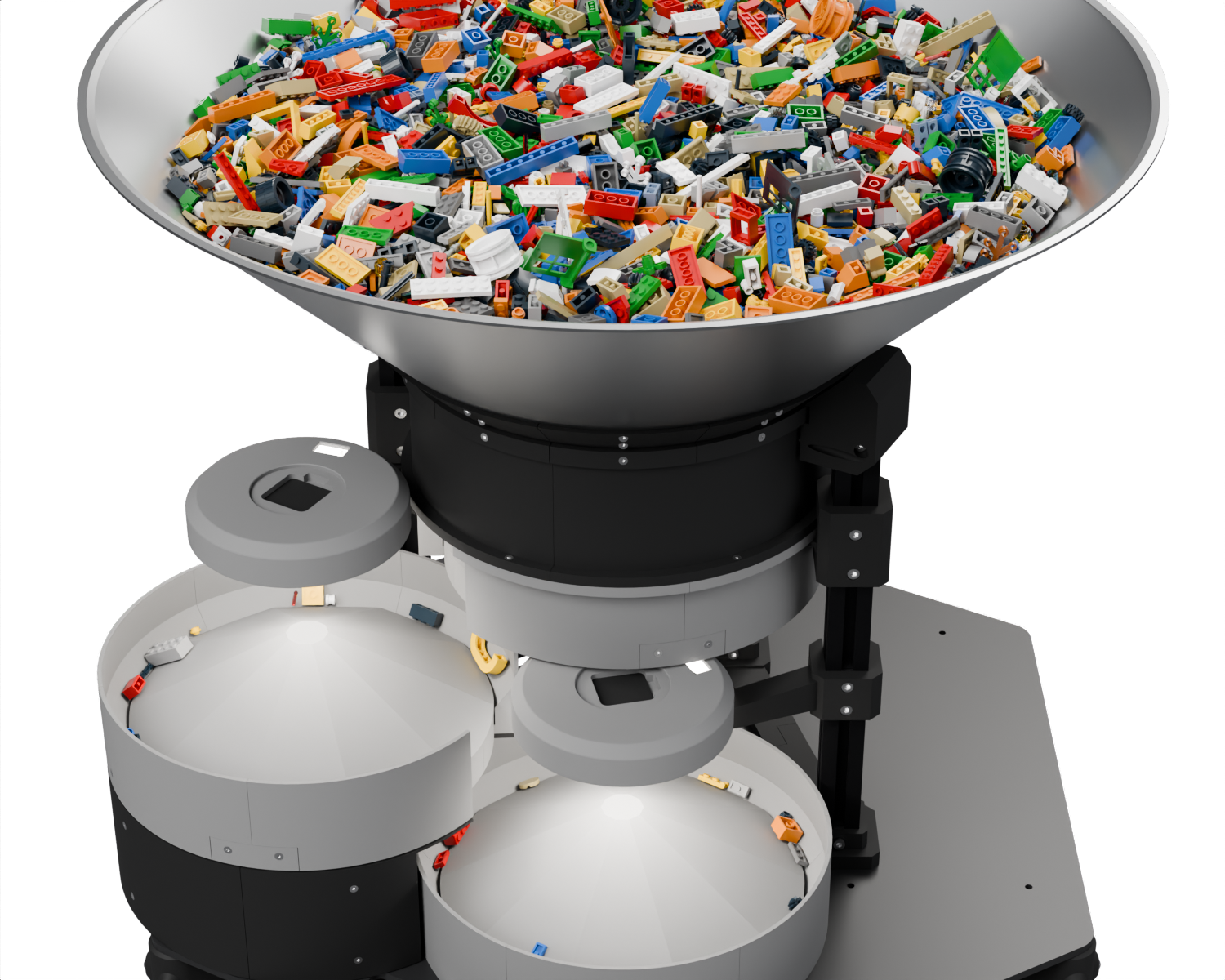 Render of the feeder at the top