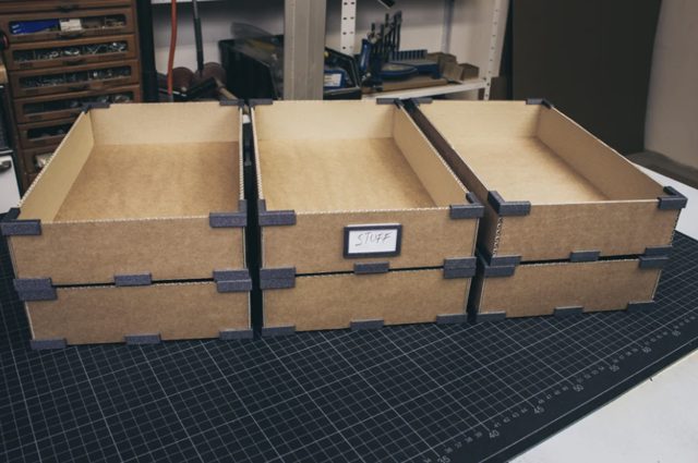 Laser-cut bins